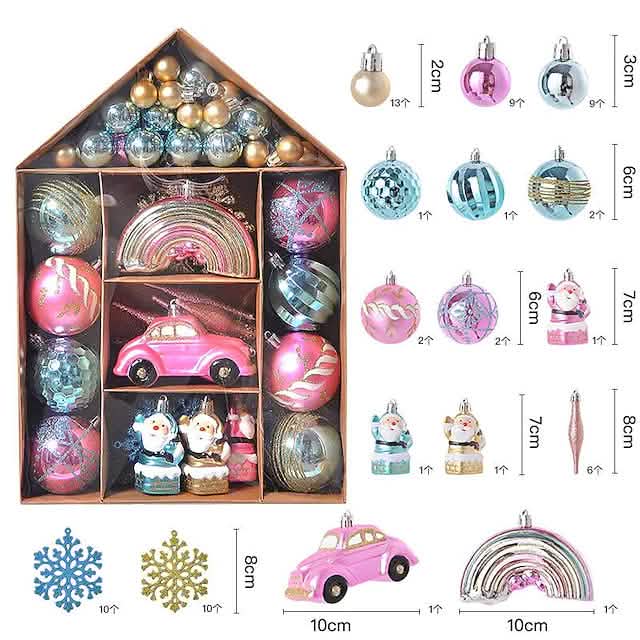 70-Pieces Set: Christmas Tree Decorations Christmas Ball