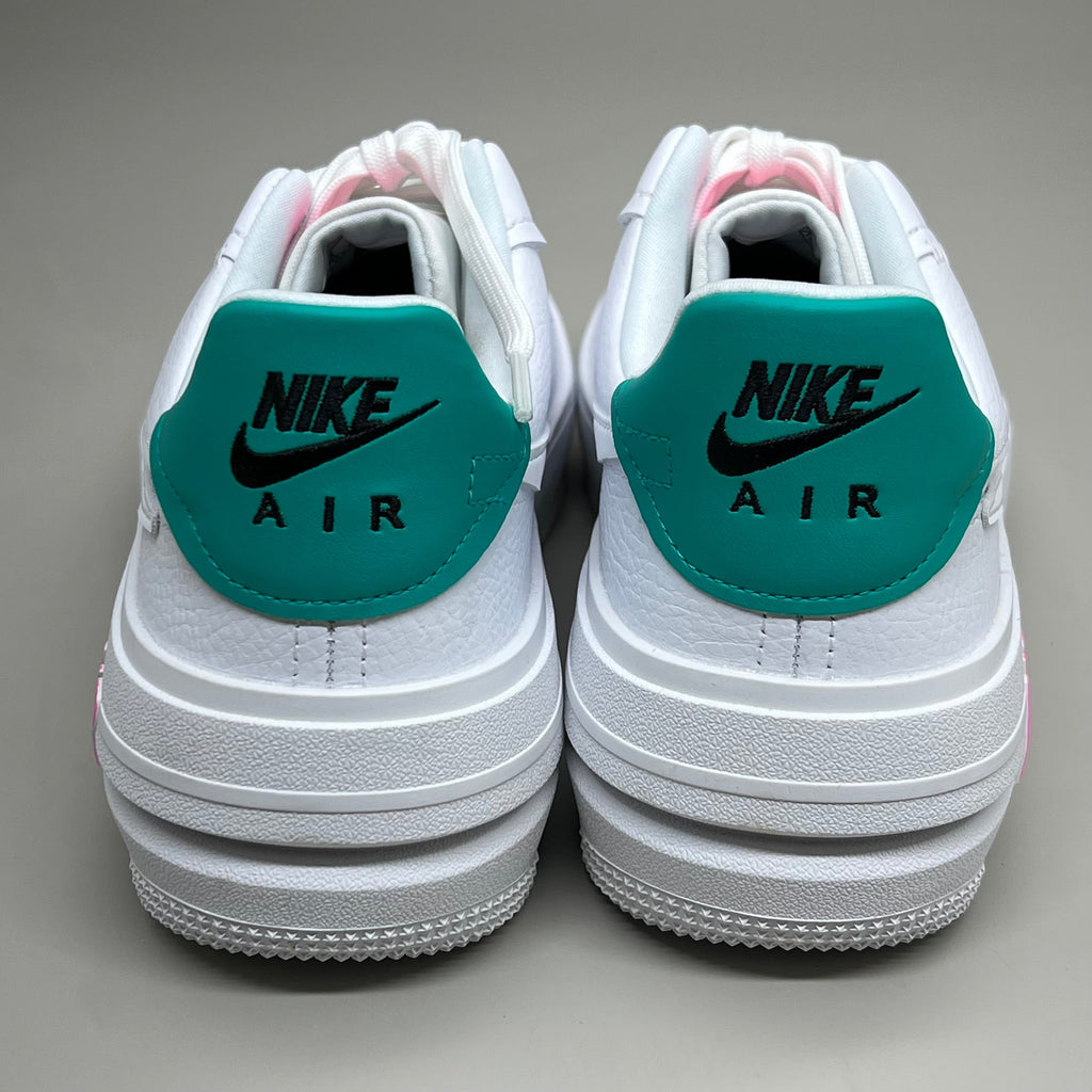 NIKE Air Force 1 PLT.AF.ORM Tapered Toe Sz Women's 7.5 White/Pink/Blue FN7180-100