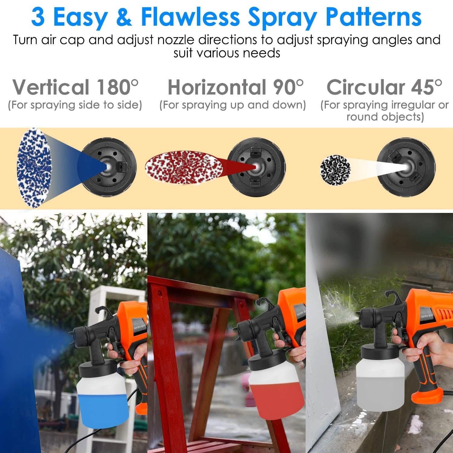 700W Electric Paint Sprayer Handheld HVLP Spray Painter