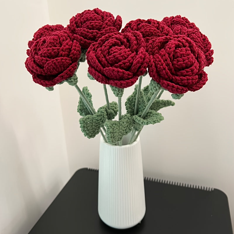 1pc Artificial Flower, Living Room Decoration, Table Rose, Single Bouquet, Wedding Fake Flower, Dried Flower Ornament, High-End Floral Arrangement Decor