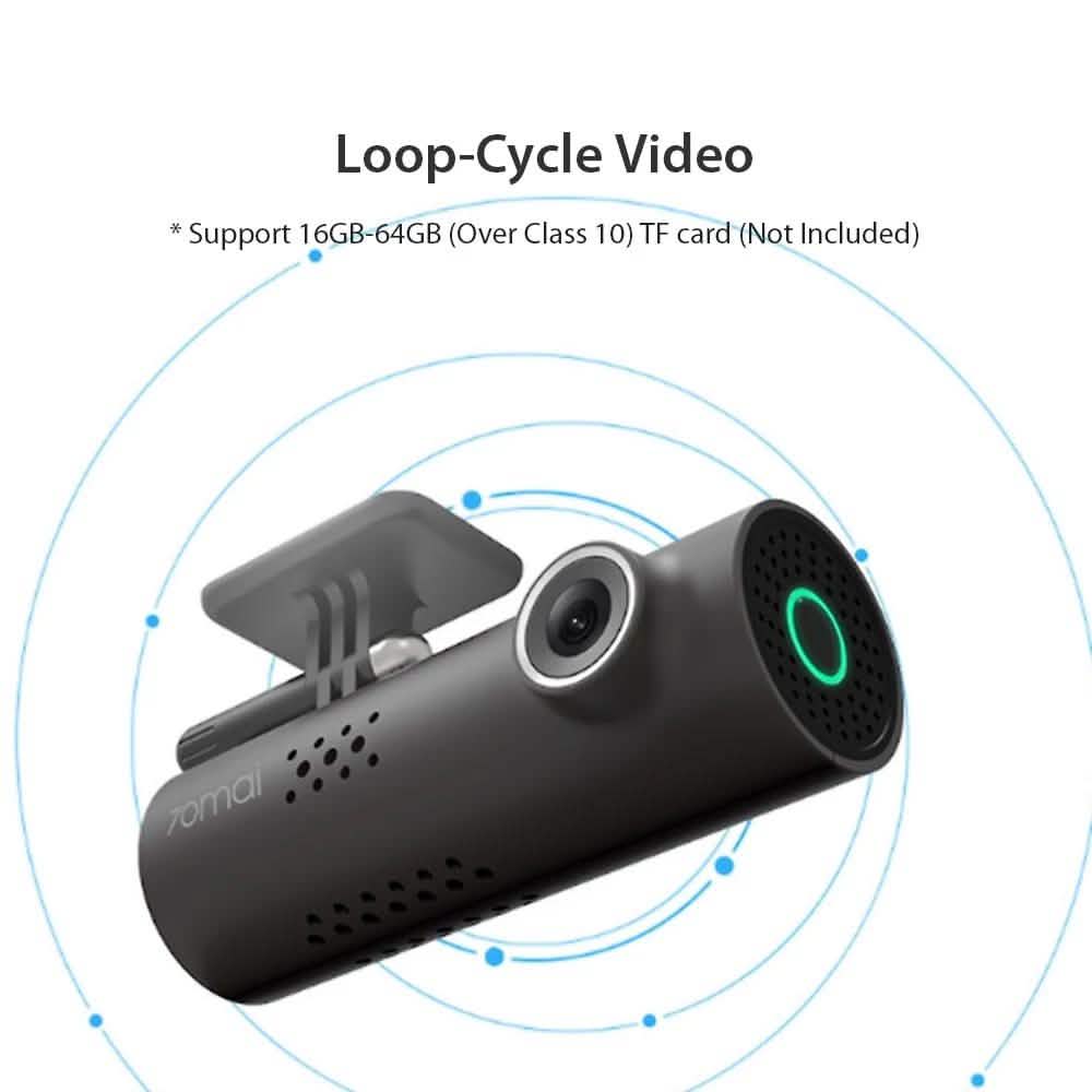 70mai Smart Dash Cam - 1S Car DVR 1080P HD Night Vision Voice Control