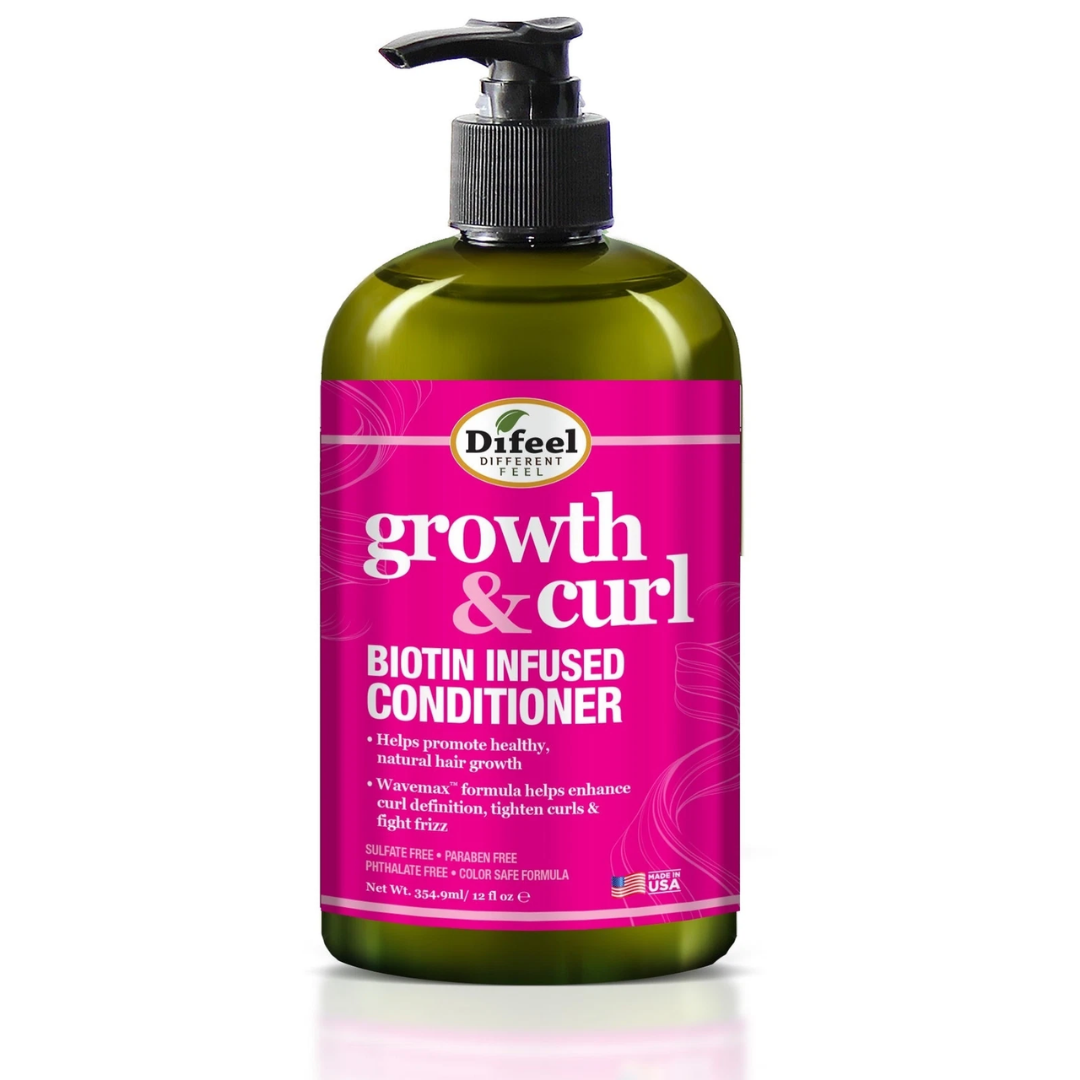 Difeel Growth & Curl Biotin Infused Conditioner Sulfate-Free (12oz)