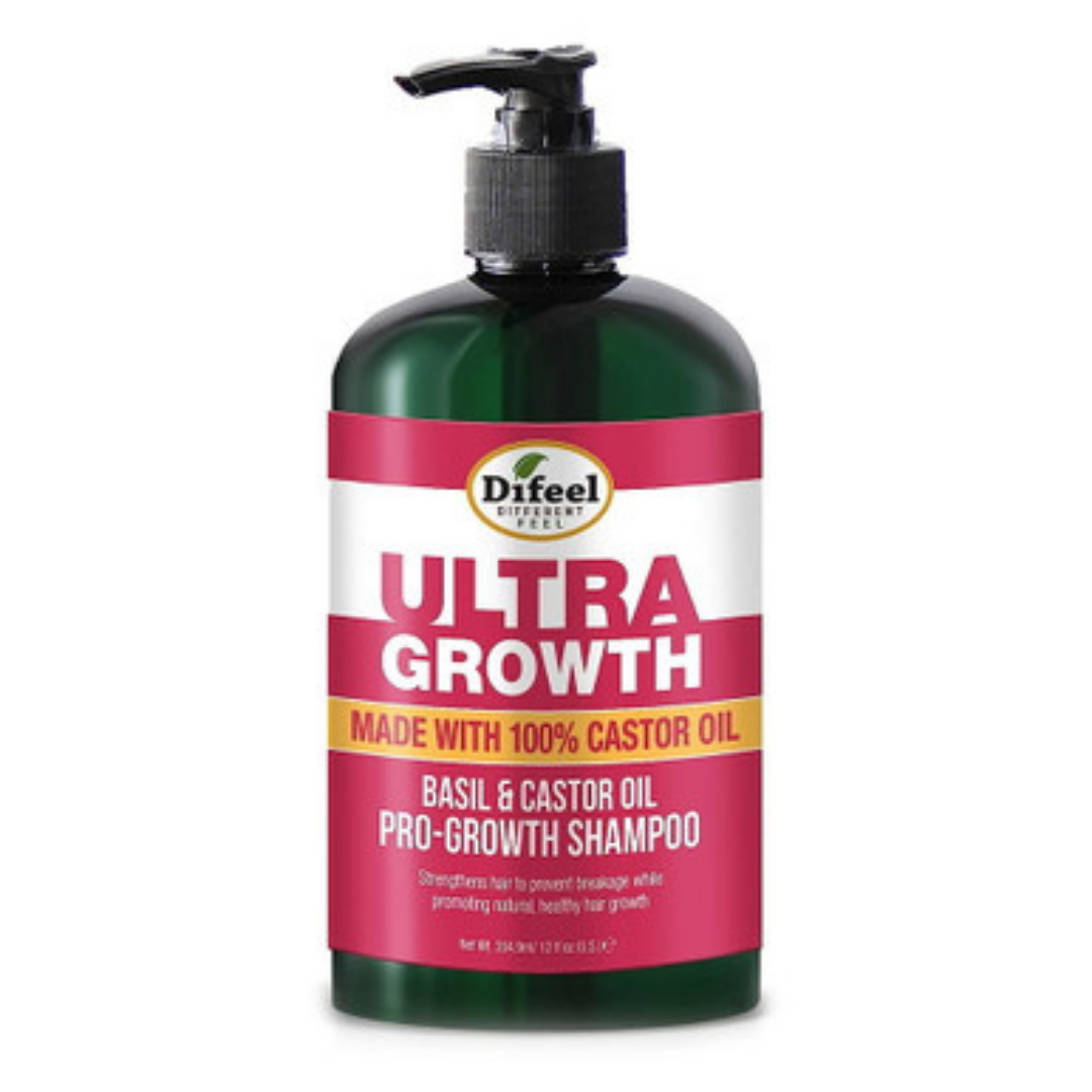 Difeel Ultra Growth Basil & Castor Oil Pro-Growth Shampoo (12oz)