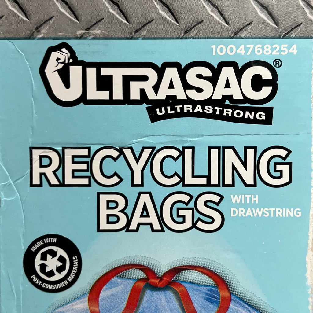 ULTRASAC (45 BAGS) Recycling Bags w/ Drawstring Trash Liners 33 GALLON
