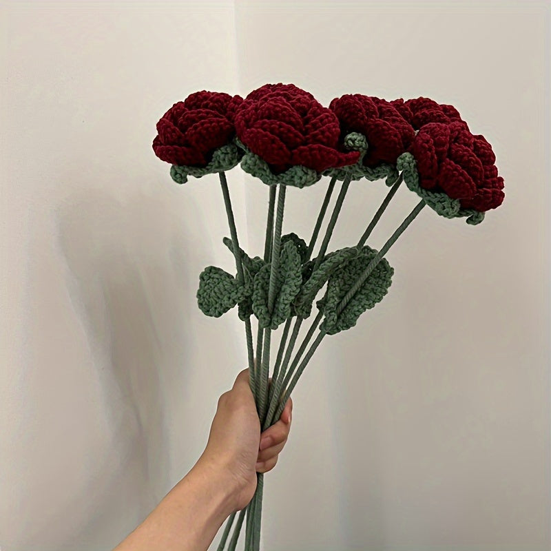 1pc Artificial Flower, Living Room Decoration, Table Rose, Single Bouquet, Wedding Fake Flower, Dried Flower Ornament, High-End Floral Arrangement Decor