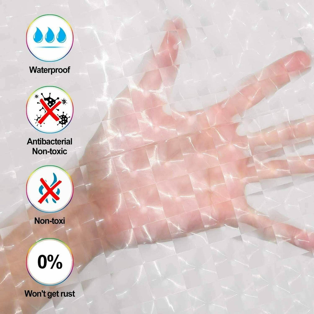 72 Inch FITNATE EVA Shower Clear Curtain Liner