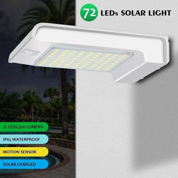 72 LED Solar Motion Sensor Lights Solar Wall Light