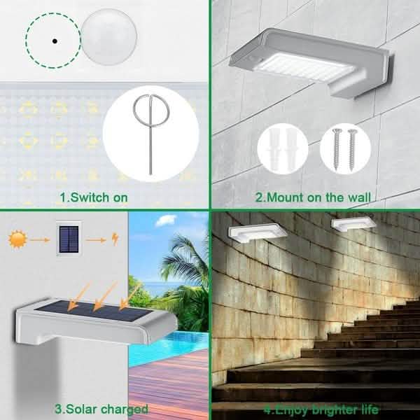 72 LED Solar Motion Sensor Lights Solar Wall Light