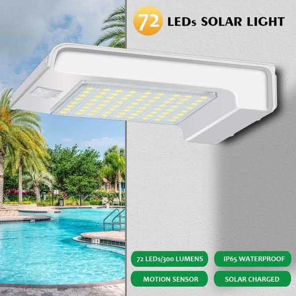 72 LED Solar Motion Sensor Lights Solar Wall Light