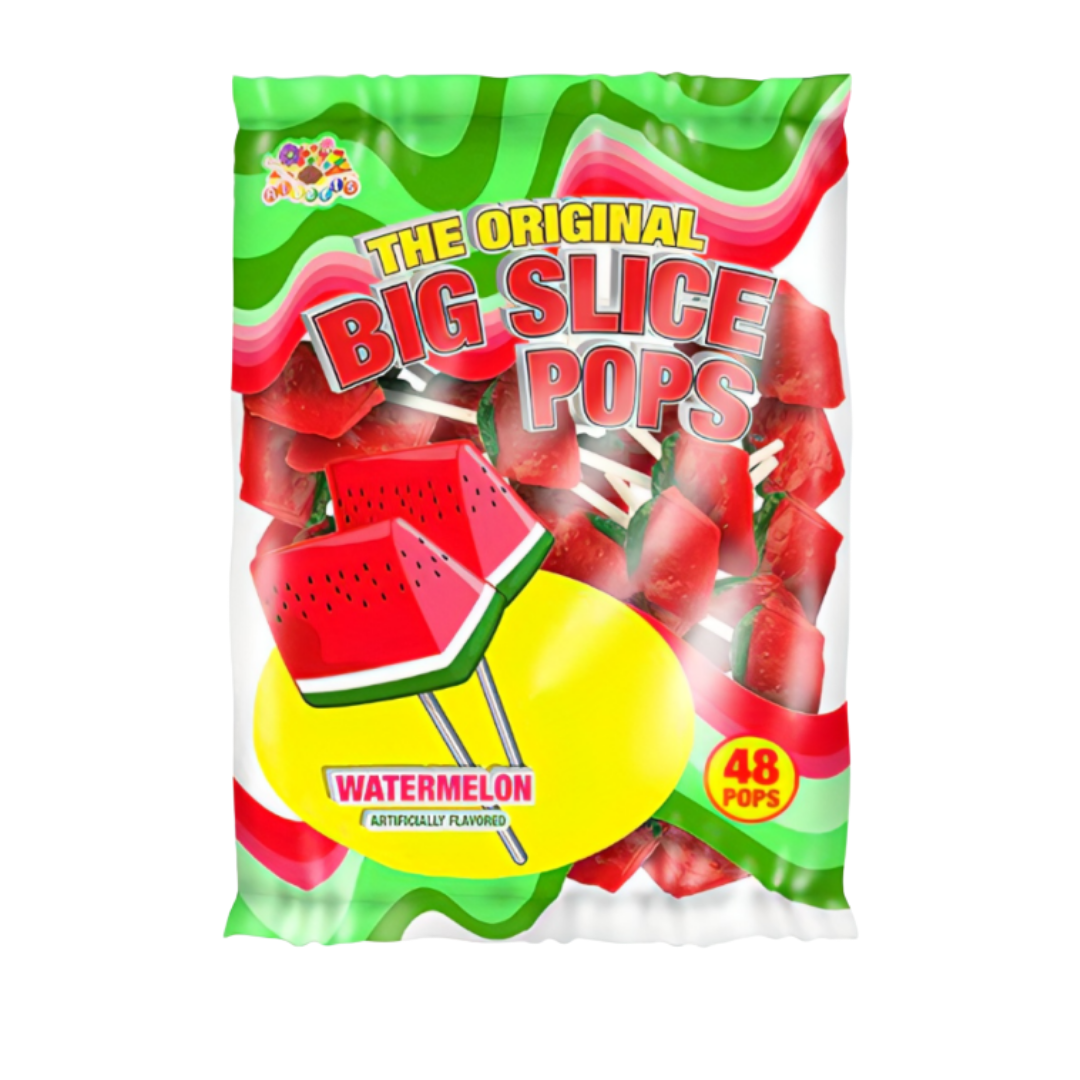 Alberts Big Slice Watermelon Lollipops Bag (20oz, 48pcs)