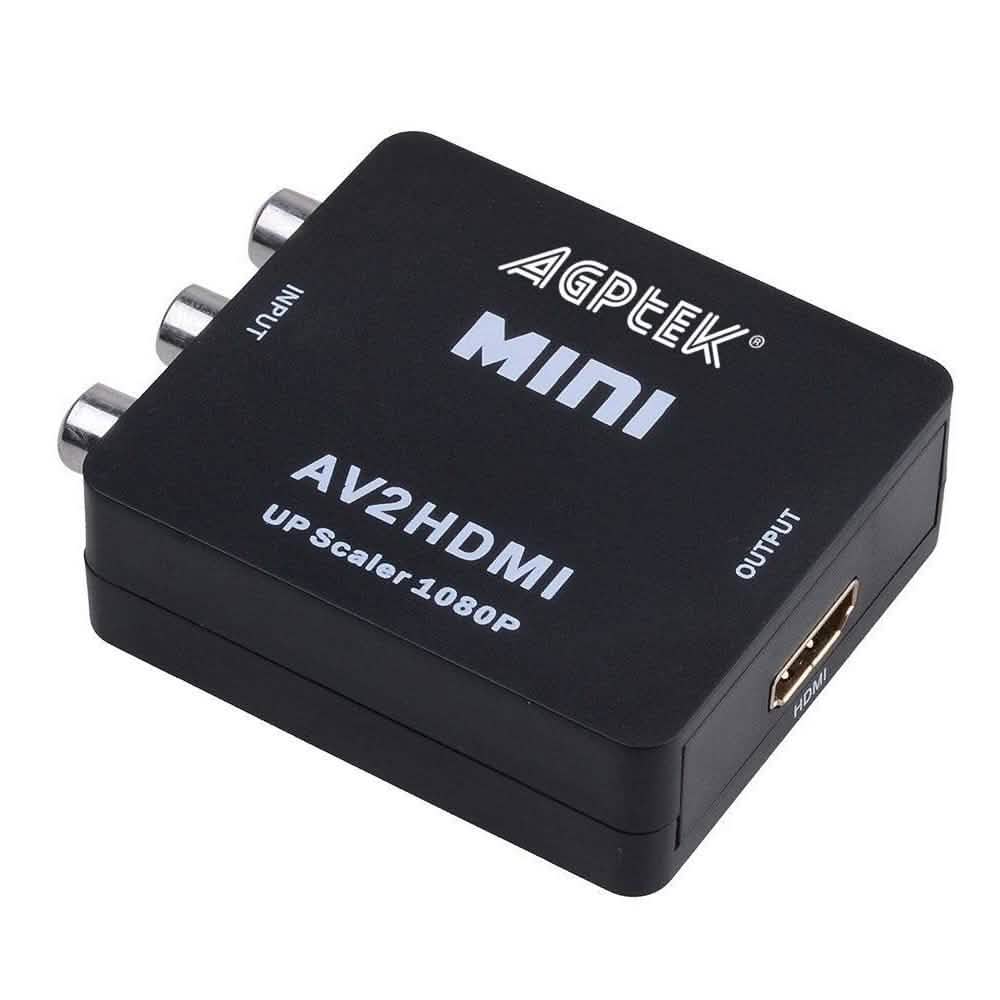 720p 1080p AGPtek Mini Composite AV CVBS 3RCA to HDMI Video Converter Adapter