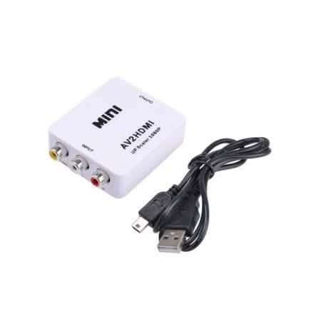 720p 1080p Upscaler Mini Composite AV CVBS 3RCA to HDMI Video Converter Adapter