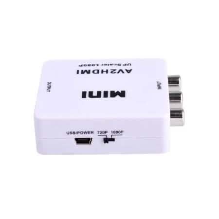 720p 1080p Upscaler Mini Composite AV CVBS 3RCA to HDMI Video Converter Adapter