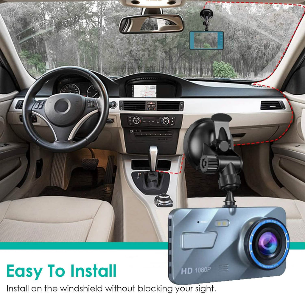 720P Dual Dash Car Camera Recorder with Motion Detection Light