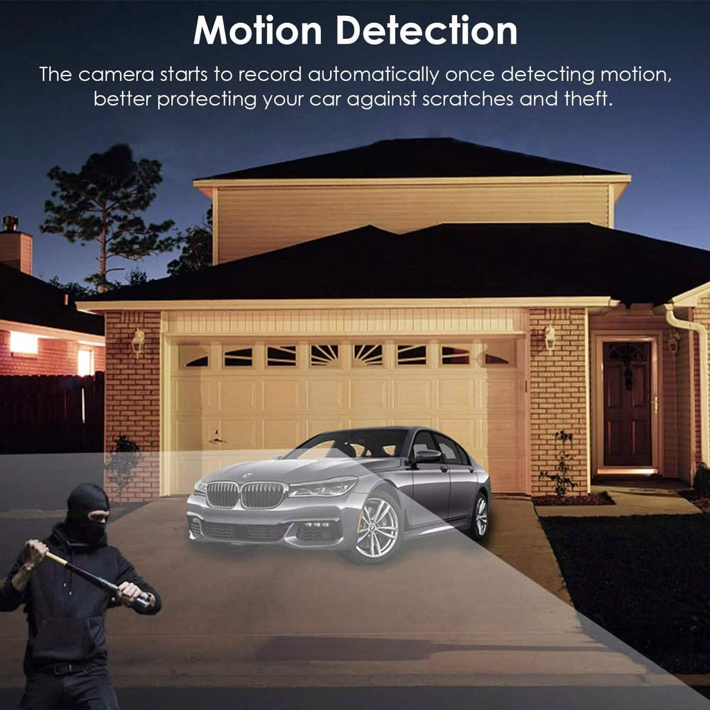 720P Dual Dash Car Camera Recorder with Motion Detection Light