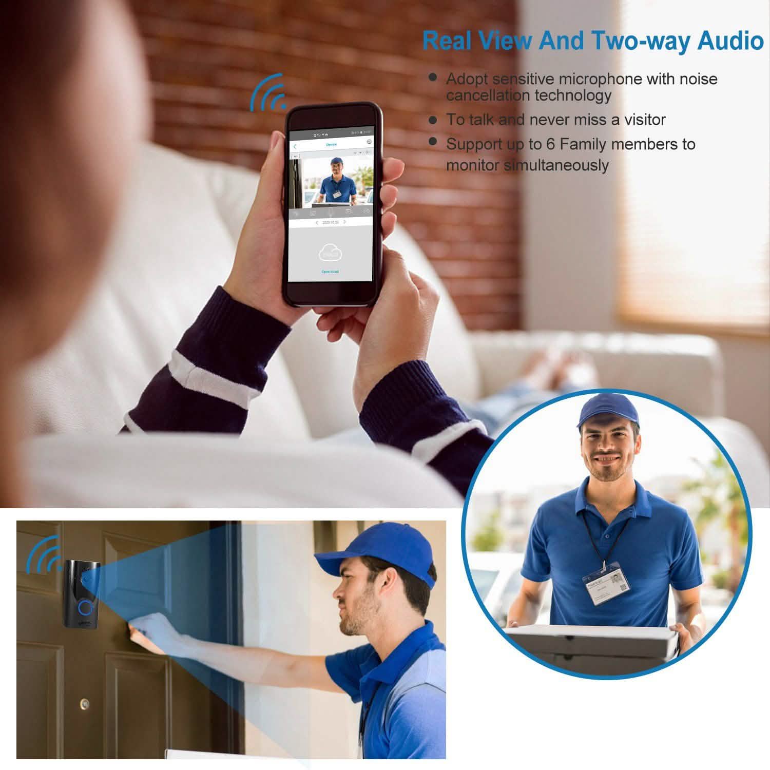 720P HD WiFi Video Doorbell