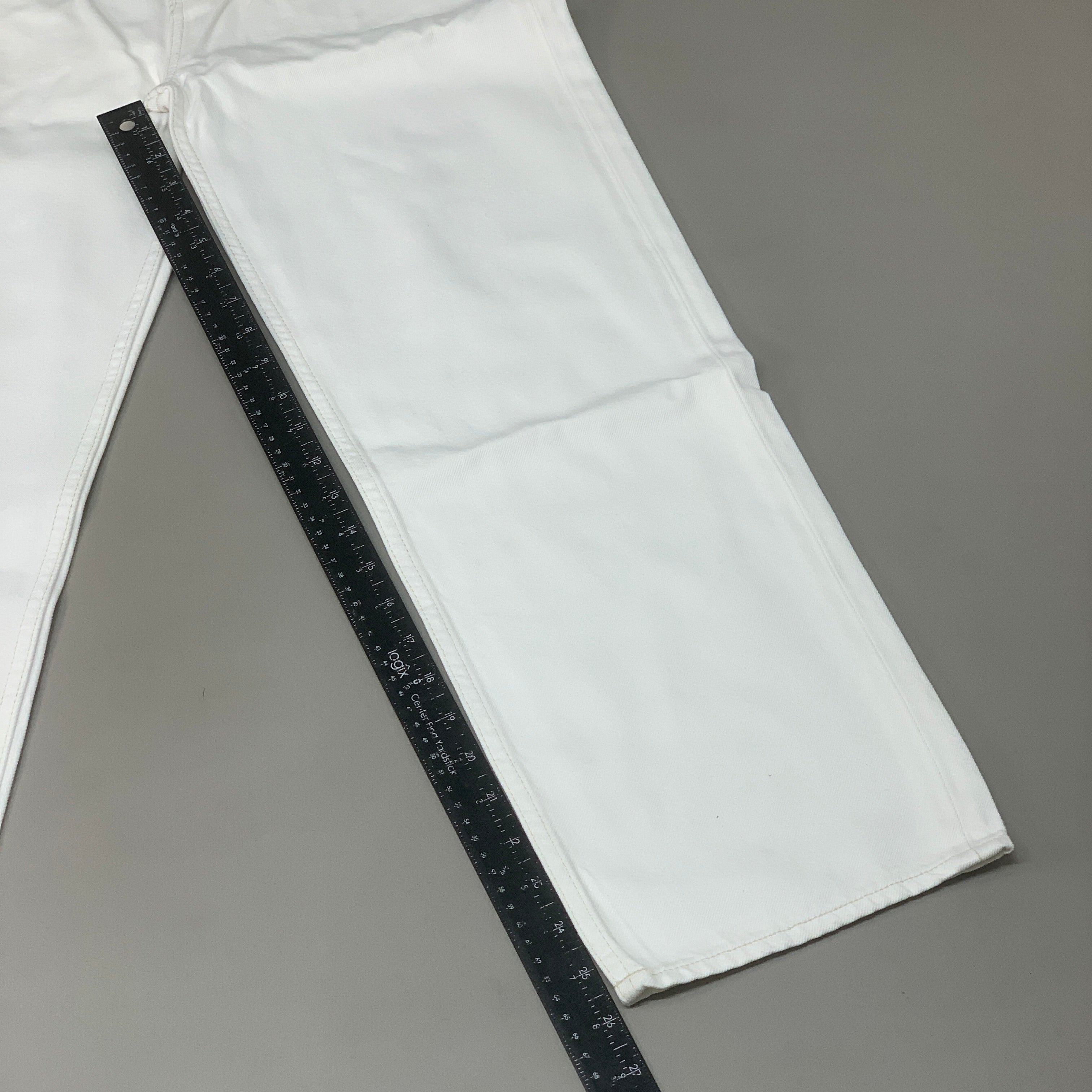 ETICA Tyler High Waist Straight Leg Ankle jeans Vintage White Size 25 EW180114A