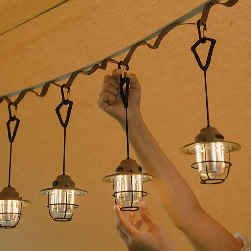 Outdoor Lighting Pinecone Camping Light Retro Camping Light Tent Light Camping Light Type-C Charging Pinecone Camping Light