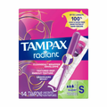 Tampax Radiant Tampons Super Absorbency Unscented (14 ct)