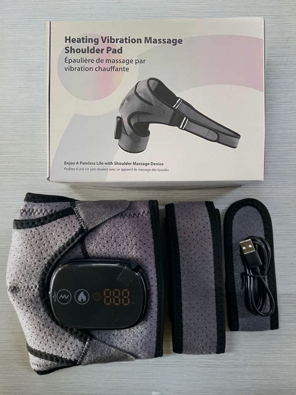 Touchscreen controller hole shaped shoulder protection electric heating shoulder protection heating vibration massager