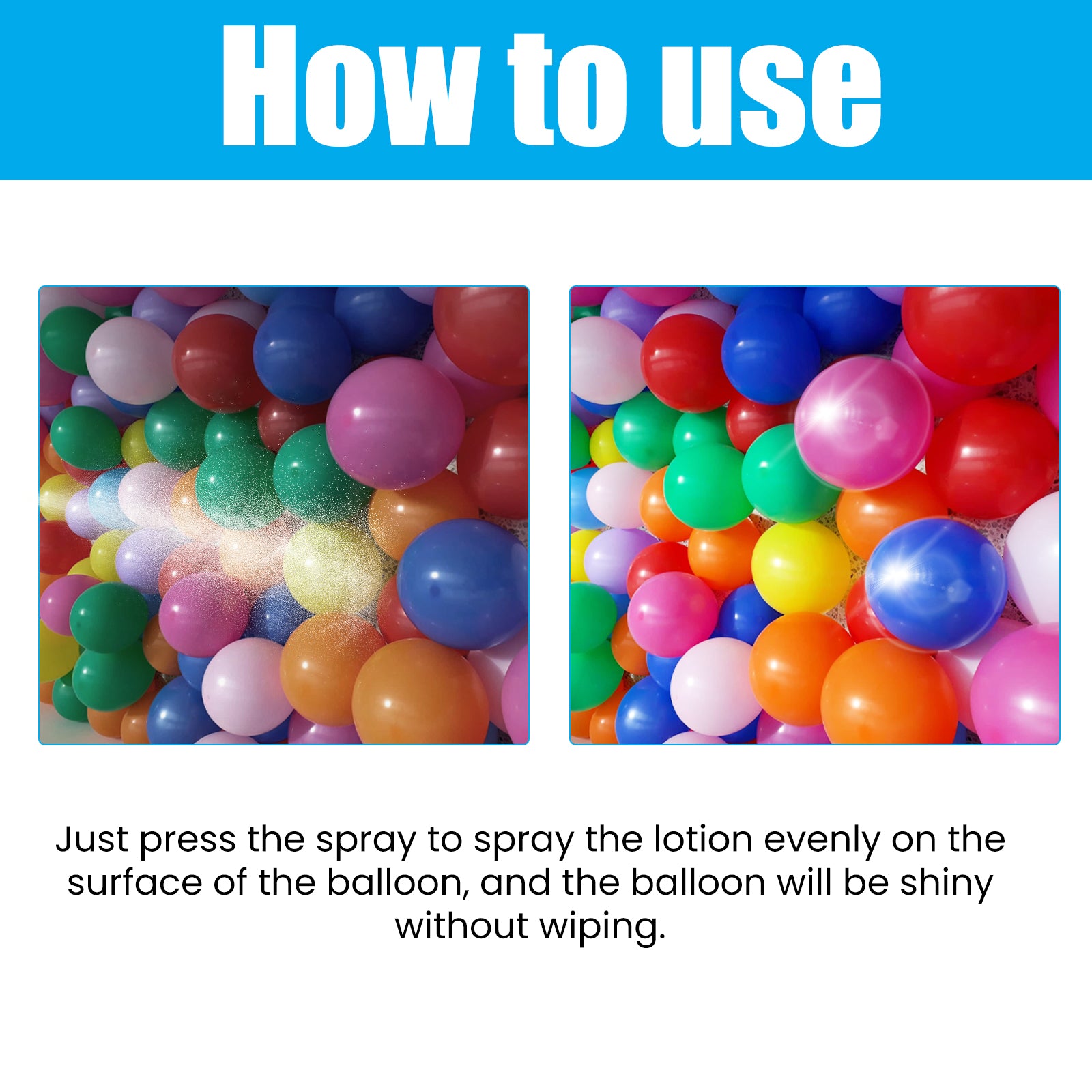 Aerosol Balloon Spray, Balloon Surface Texture Gloss Lasting Non Oxidation Fading Spray