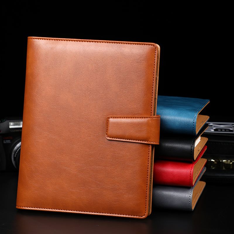 A5 leather buckle 6-hole clip notebook