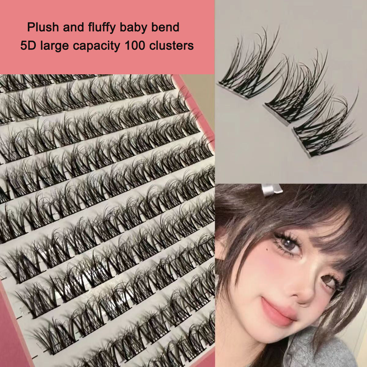 Sunflower Comics Pure Desire Eyelash Simulation Natural Thickening Large Segmented Trilogy False Eyelash Laziness