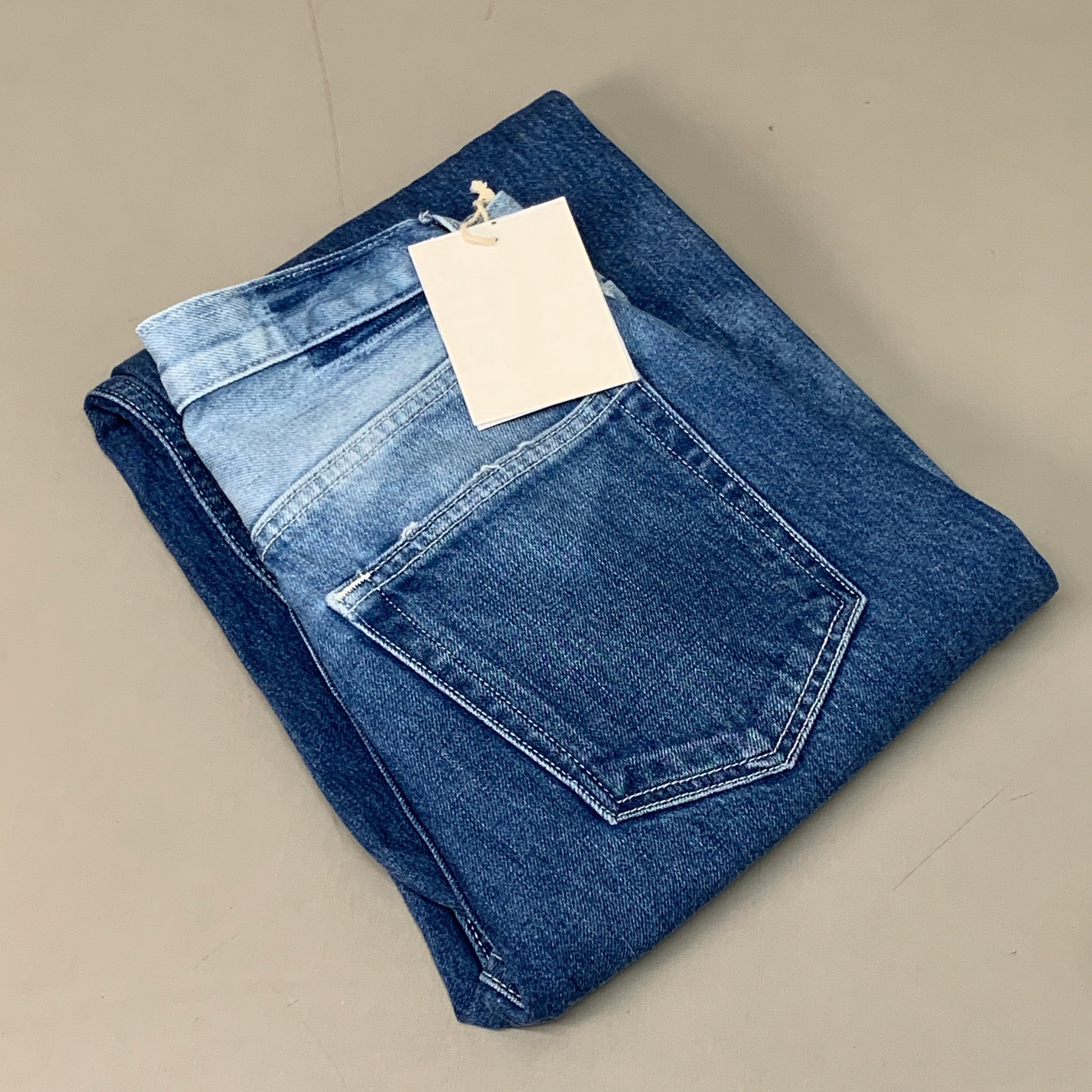 ETICA Tyler Vintage Straight Crop Jeans 100% Cotton Shipwreck Size 24 EW178114A