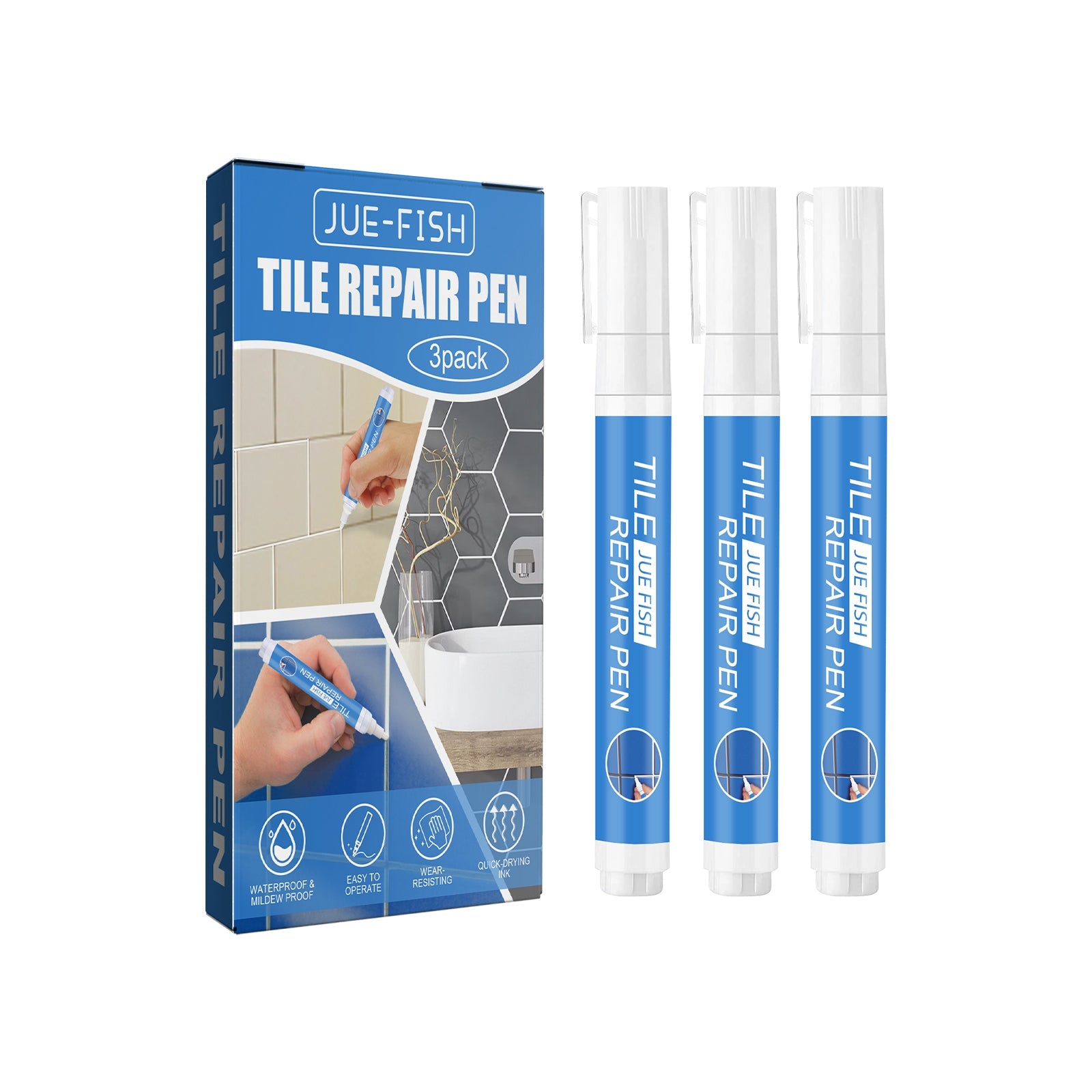Tile Repair Pen Waterproof Mildew Resistant Tile Repair Pen For Bathroom Floor Crevices
