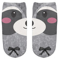 Thin 3D Digital Animal Printed Women's Socks Shallow Socks Adult Invisible Socks
