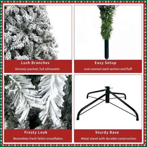 7.5 Ft. Hinged Artificial Fir Christmas Tree