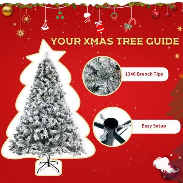 7.5 Ft. Hinged Artificial Fir Christmas Tree