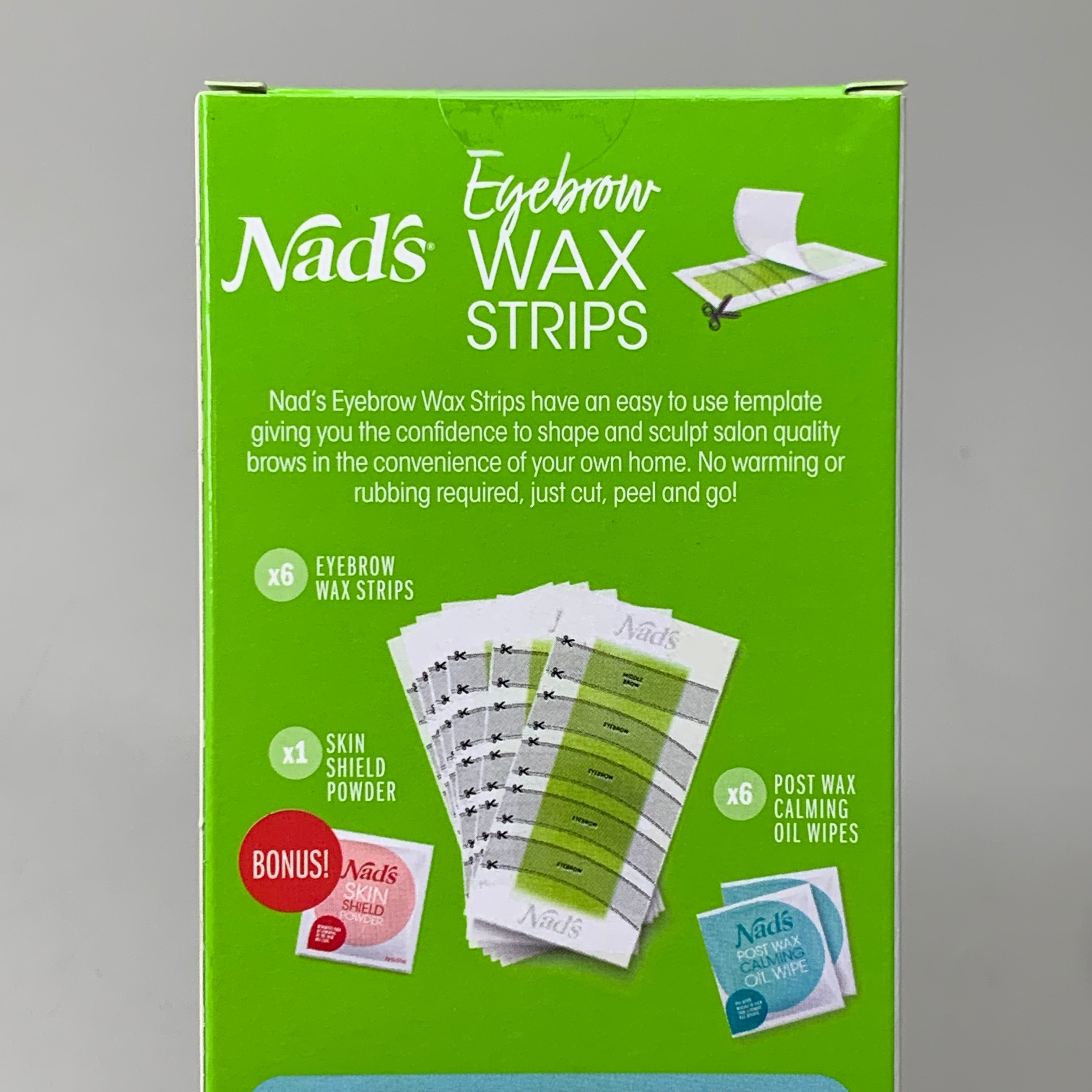 NADS 3 PK Eyebrow Wax Strips 6 Strips 6525EN06