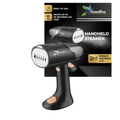HomeBoss 2-in-1 Handheld Garment Steamer and Steam Iron Portable (Black/Gold)