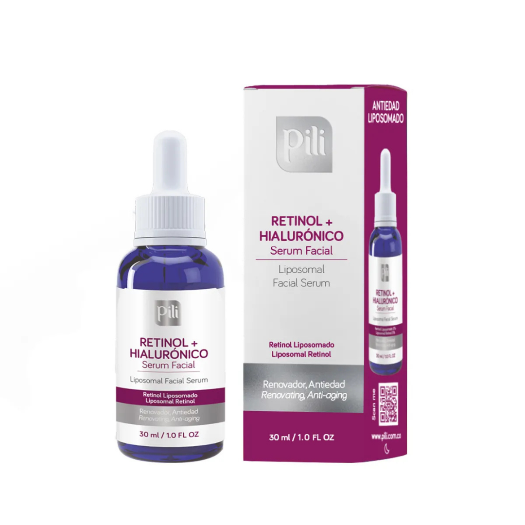 Pili Retinol + Hyaluronic Acid Liposomal Facial Serum (1oz)