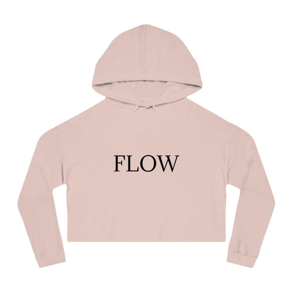 Cropped Hoodie Sweatshirt for Women with Cropped Design and Ribbed Cuffs