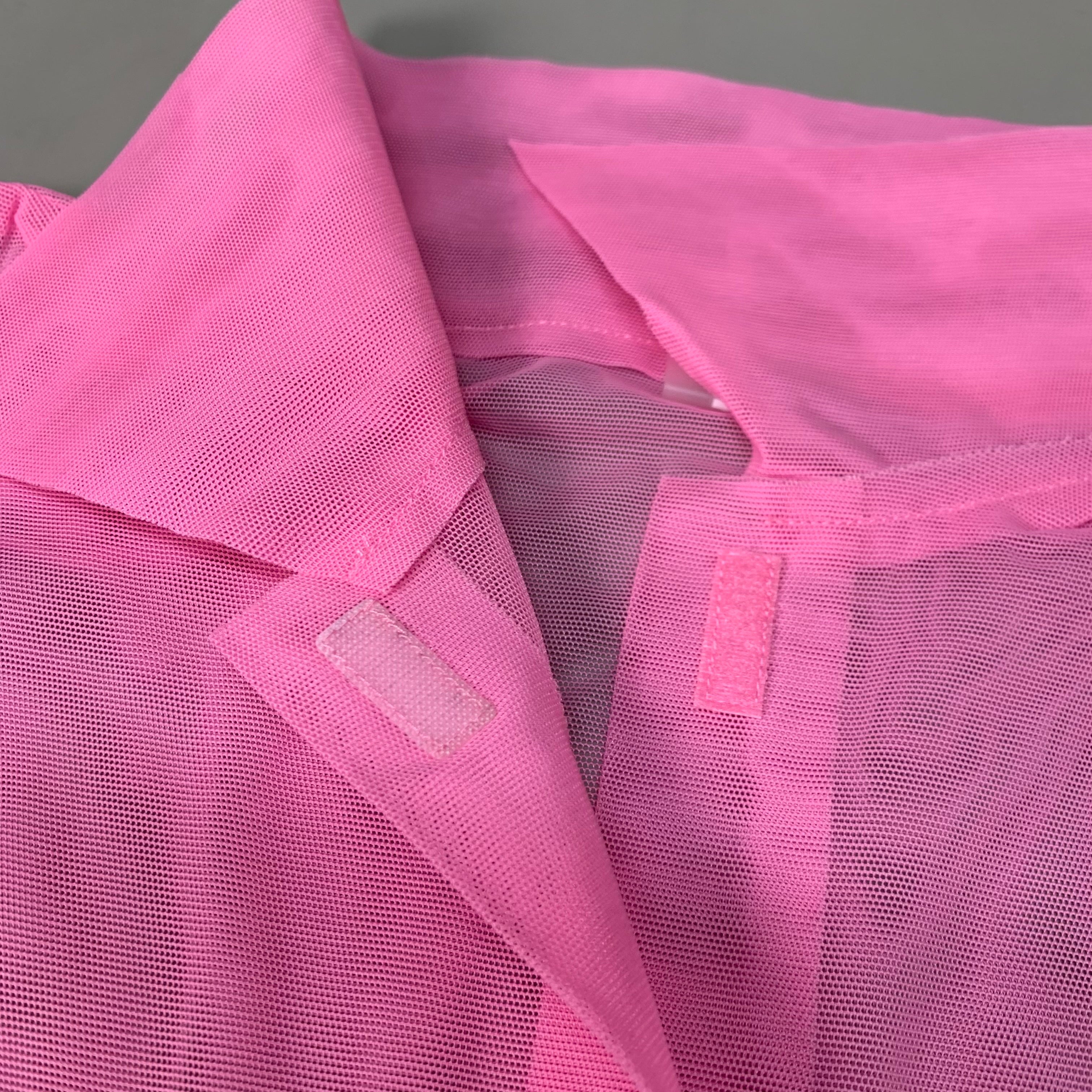 NORMA KAMALI Nk Shirt w/ Faux Pockets Sz XS/34 Candy Pink ST1236MS963966