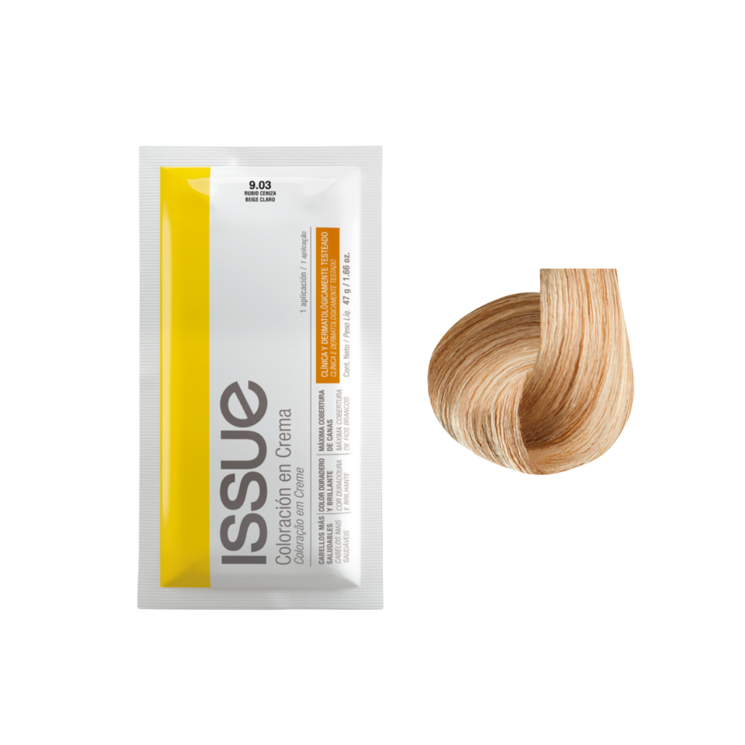 Issue Color Cream Permanent Hair Color #9.03 Light Beige Blonde (1.66oz)