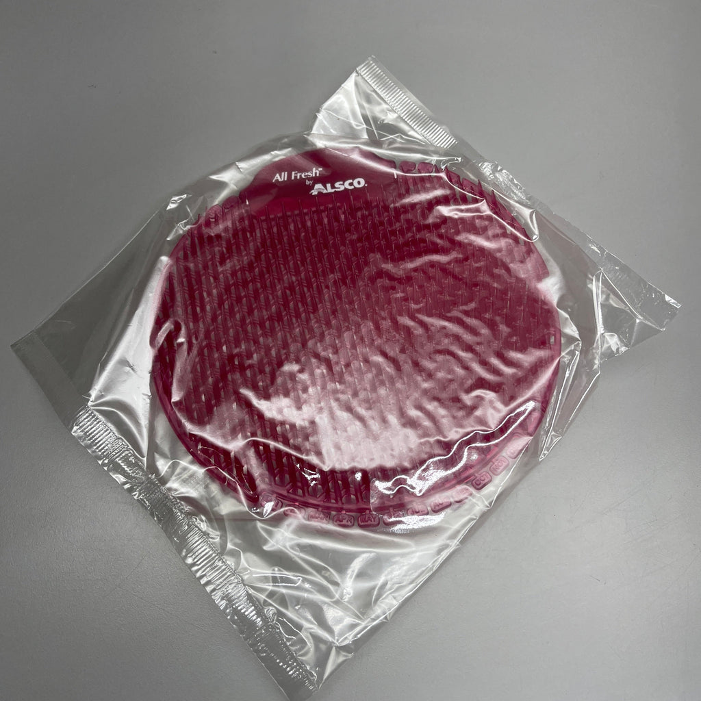 ALSCO 10-PACK! All Fresh Slant7 Urinal Screen Spiced Apple Round 8" Pink RTK0052