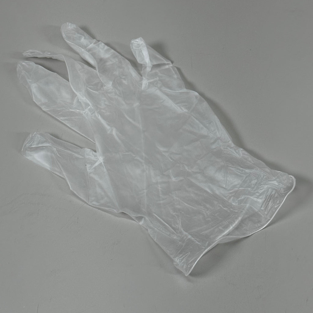 STAUFFER (10 PACK, 1,000 Total) Gloves & Safety Powder-Free Clear Vinyl Sz L R400I