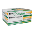 Sure Comfort Insulin Syringes 31G 1cc 5/16" Short Needle (100 ct)