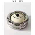 Light luxury and high-end feeling, home living room, anti fly ash with lid, office, high-end and atmospheric level, ceramic creative ashtray