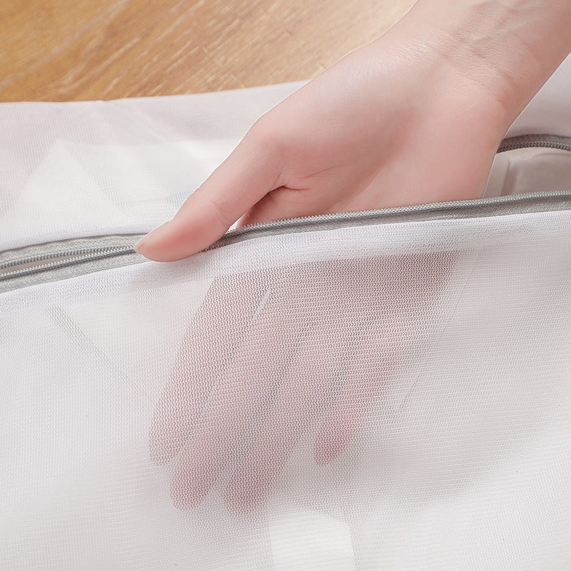 Gray laundry bag, thick and thin mesh bag, laundry for household underwear, and protective bag