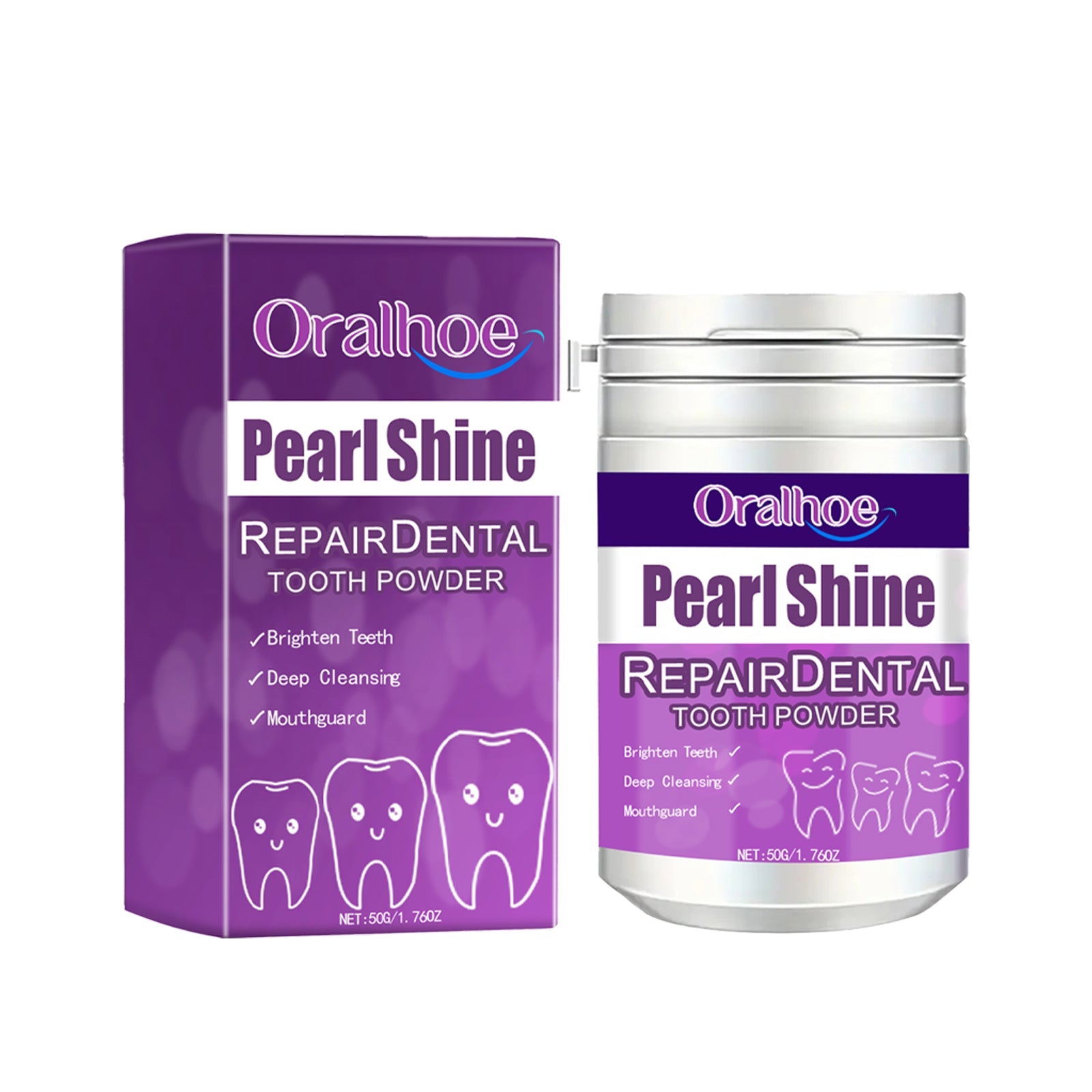 Oralhoe Repair Dental Tooth Powder, Whitening Tooth Powder Remove Yellow Mint Fresh Remove Residue To Clean Tooth Stains