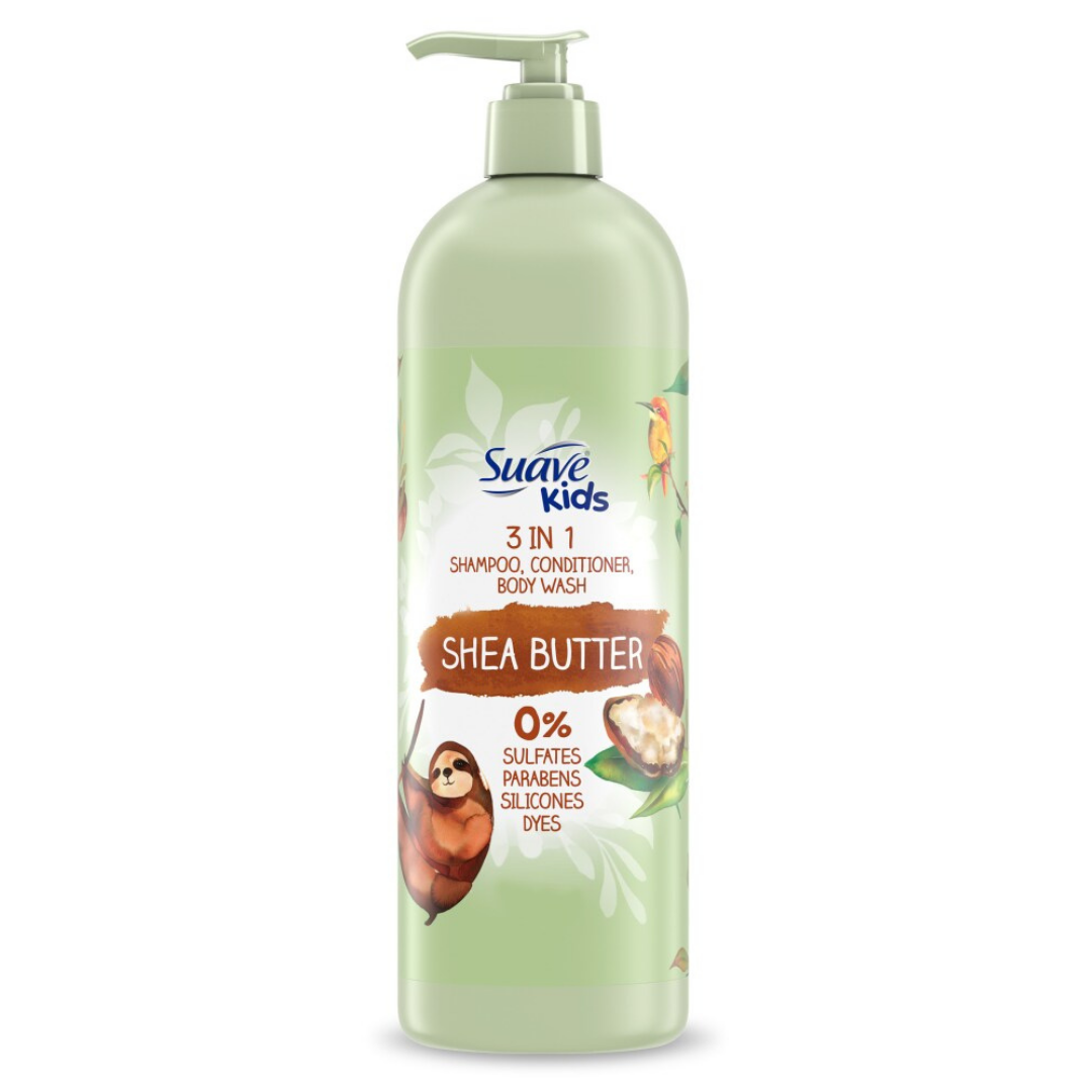 Suave Kids 3-in-1 Shampoo Conditioner Body Wash Apple (22.5oz)