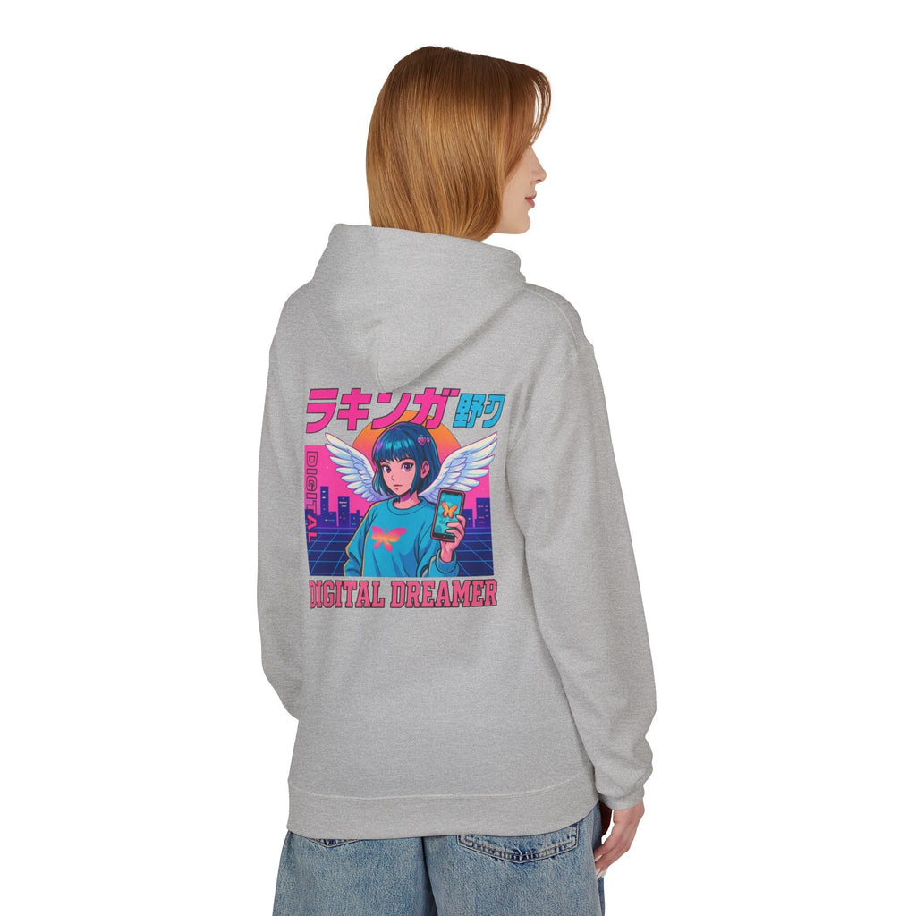 Digital Dreamer Unisex Fleece Hoodie, Cozy Graphic Sweatshirt, Anime Style Hoodie, Perfect Gift for Gamers, Casual Streetwear