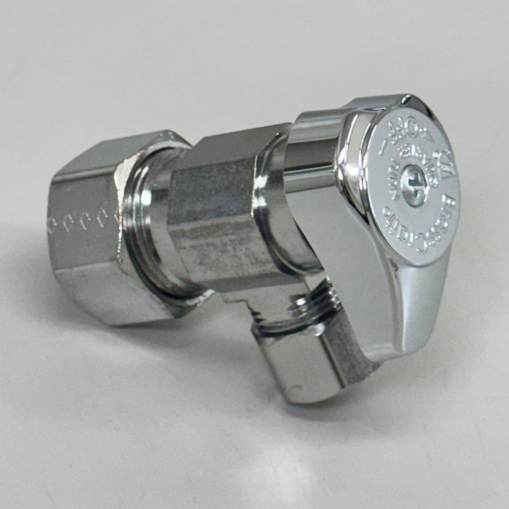 BRASS CRAFT (2 PACK) 1/4" Turn Angle Supply STOP Valve 1/2"x3/8" Chrome G2CR19XC