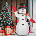 7.9ft Christmas Inflatable Giant Snowman Blow Up with LED Lights Hat Scarf