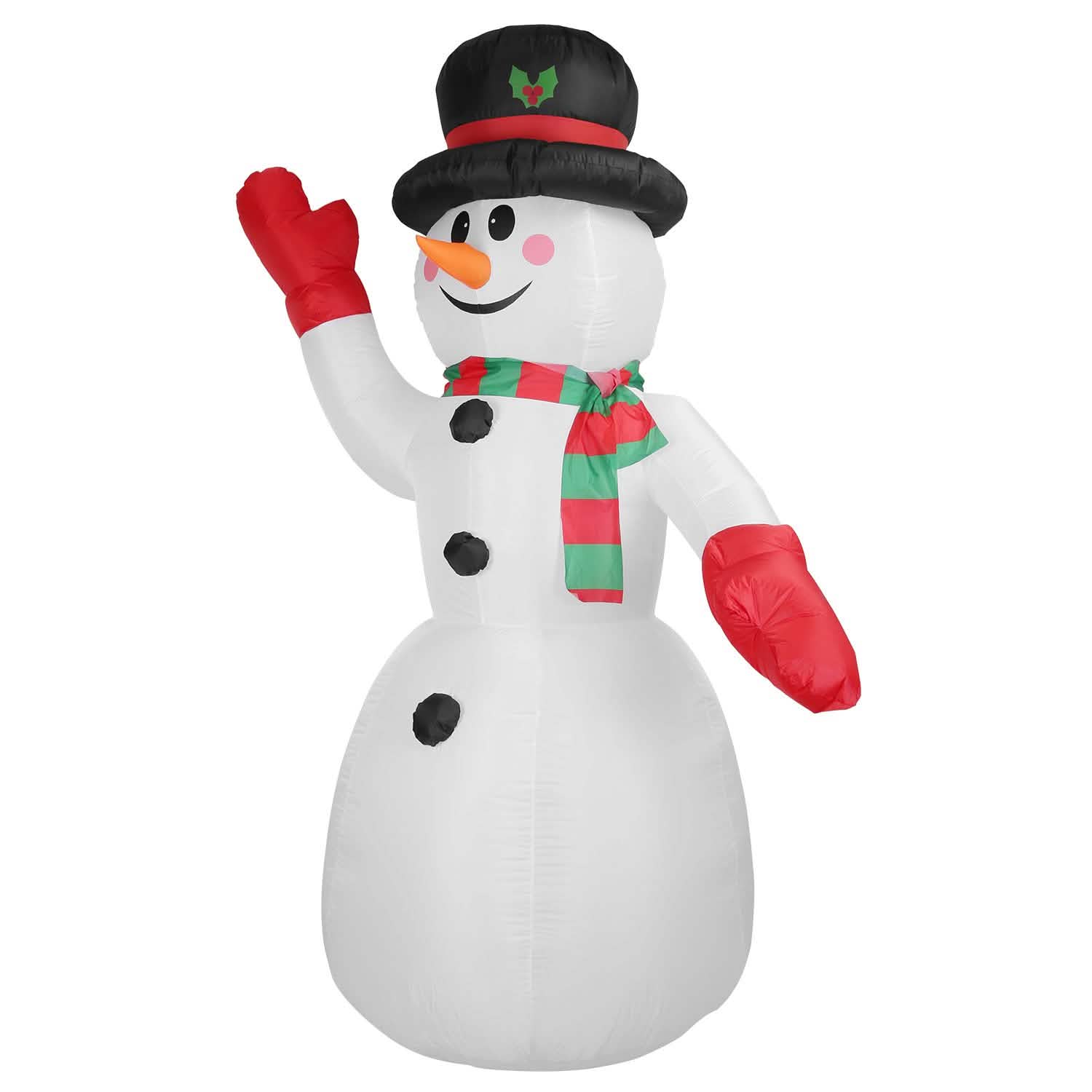 7.9ft Christmas Inflatable Giant Snowman Blow Up with LED Lights Hat Scarf
