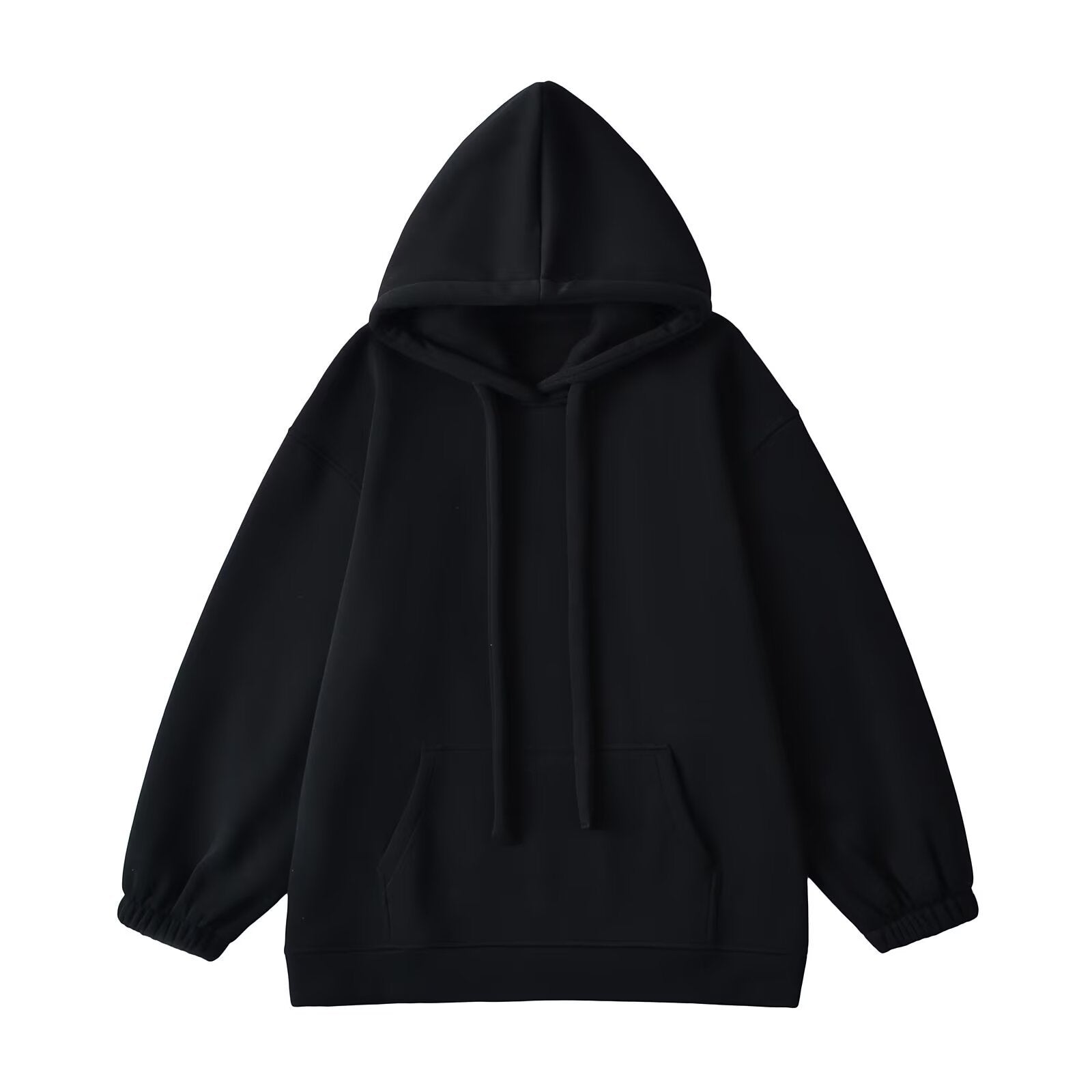 Loose drawstring hooded sweatshirt